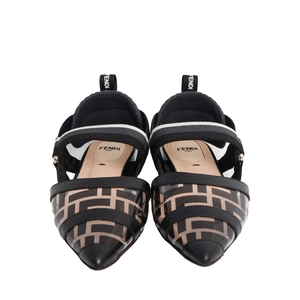 Pvc Zucca Slingback Flat Pumps Black, view 3