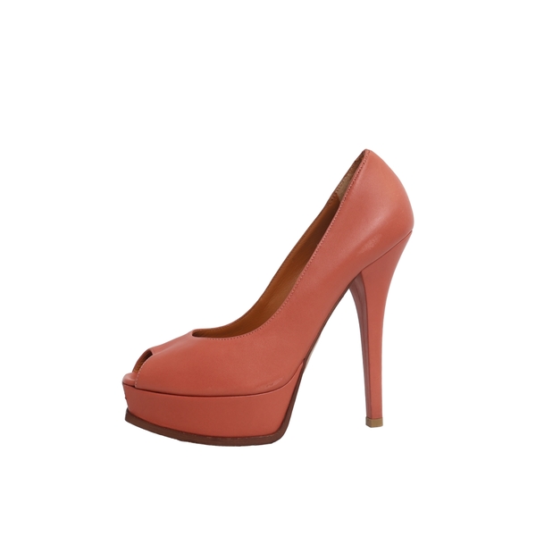 Leather Platform Fendista Pumps Pink