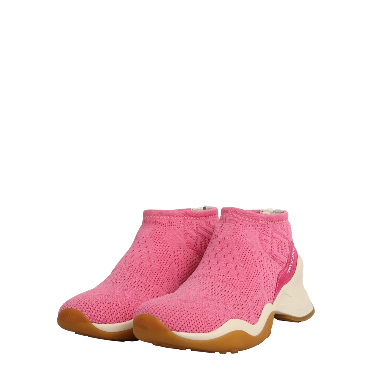 Mix Material Sock Sneakers Pink
