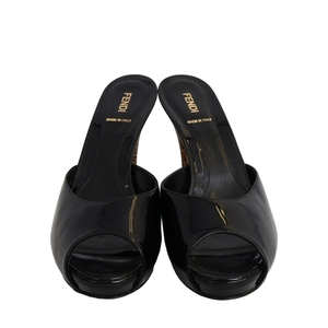 Patent Zucca Cork Mules Black, view 3