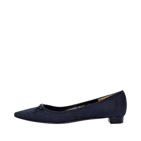 Suede Ballerina Flats Navy