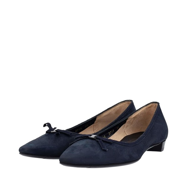 Suede Ballerina Flats Navy