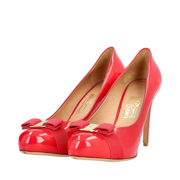 Patent Pamplona Pumps Rose Red
