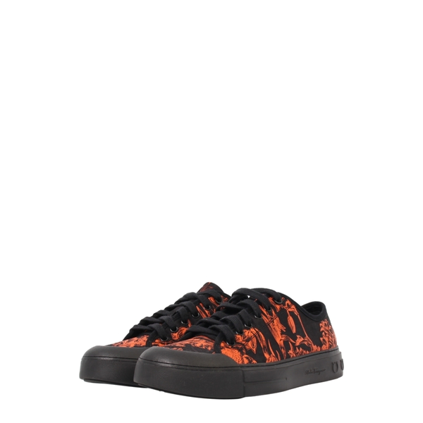 Canvas Rebel Printed Sneakers Orange/Black