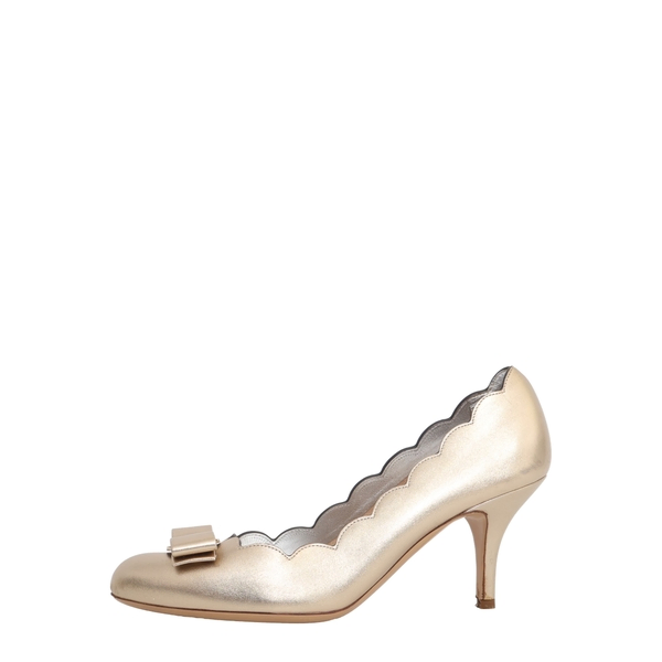 Metallic Leather Carla Pumps Gold