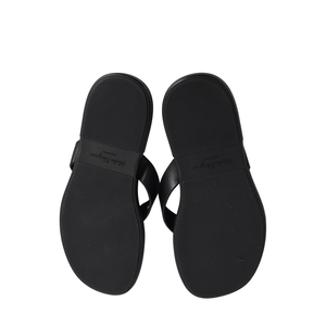 Leather Thong Sandals Black, view 5