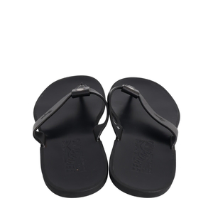 Leather Thong Sandals Black, view 4