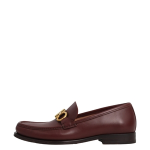 Leather Gancini Loafers Burgundy, view 2
