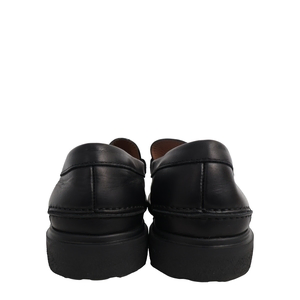 Leather Gancini Chunky Loafers Black, view 4