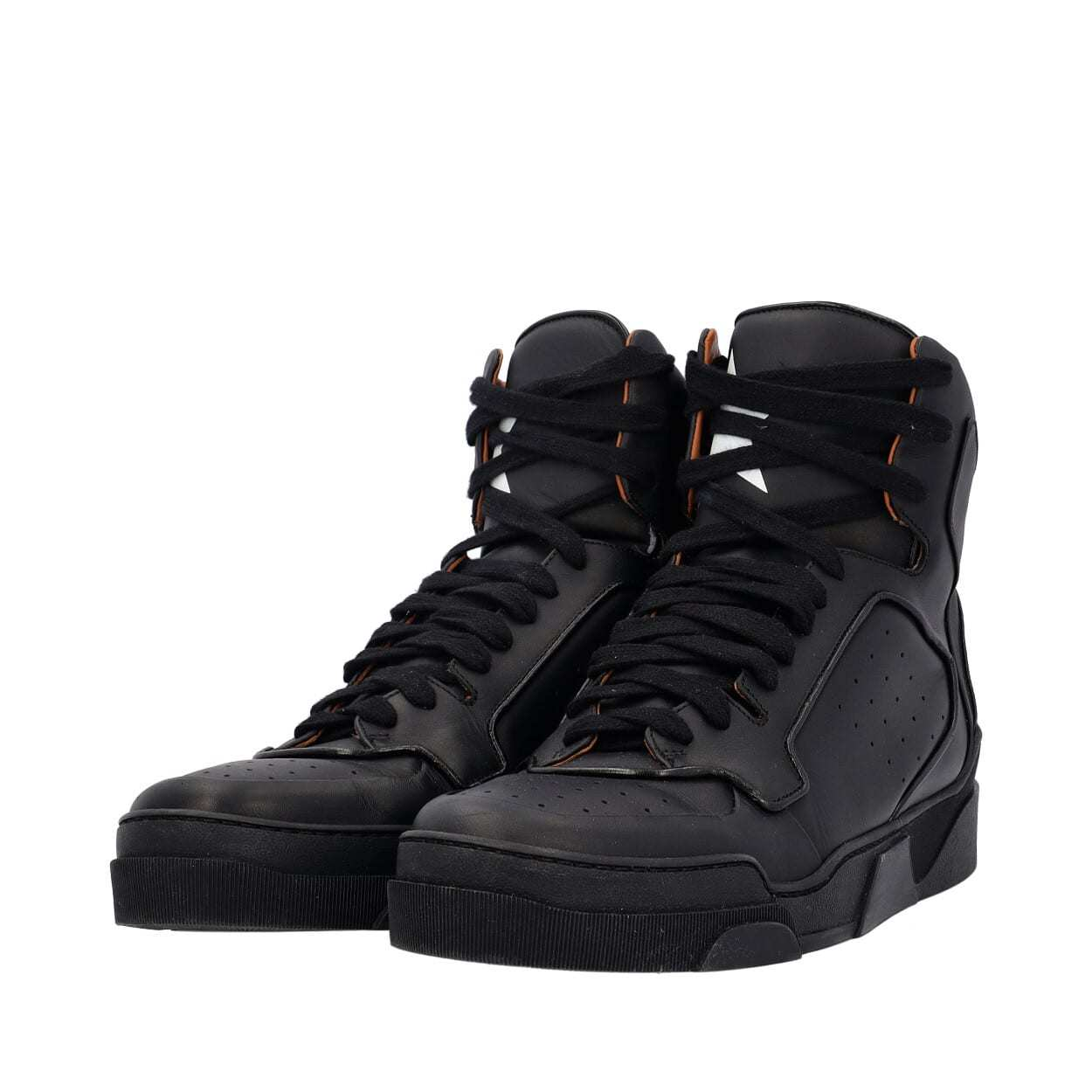 GIVENCHY Leather High Top Sneakers Black | Luxity display picture 3