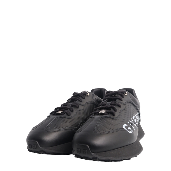 Leather Runner Sneakers Black