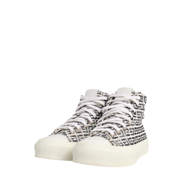 Canvas Jacquard 4G City Sneakers White/Black