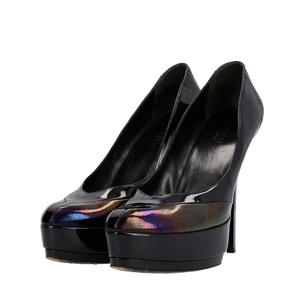 Leather Division Platform Pumps Multicolour