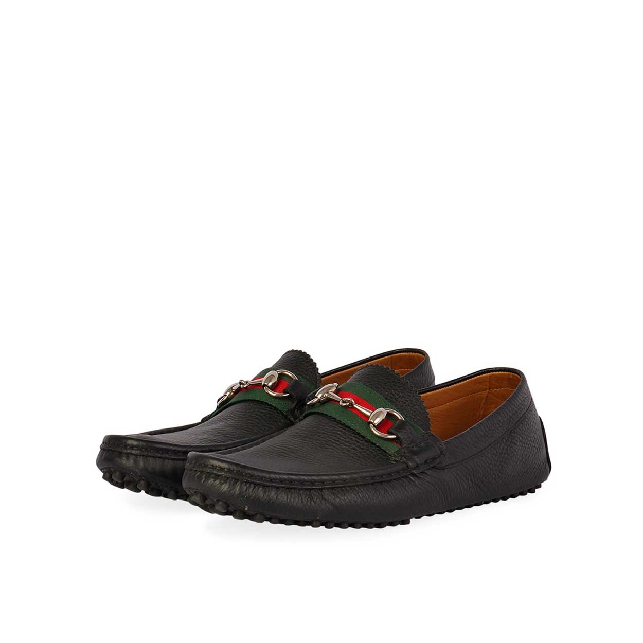 GUCCI Damo Leather Driving Shoes Black – S: 40.5 (7) | Luxity