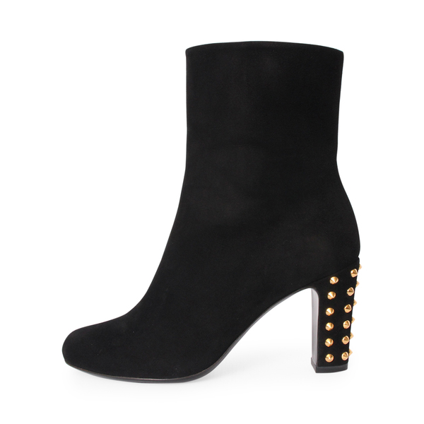 Suede Melville Studded Ankle Boots Black