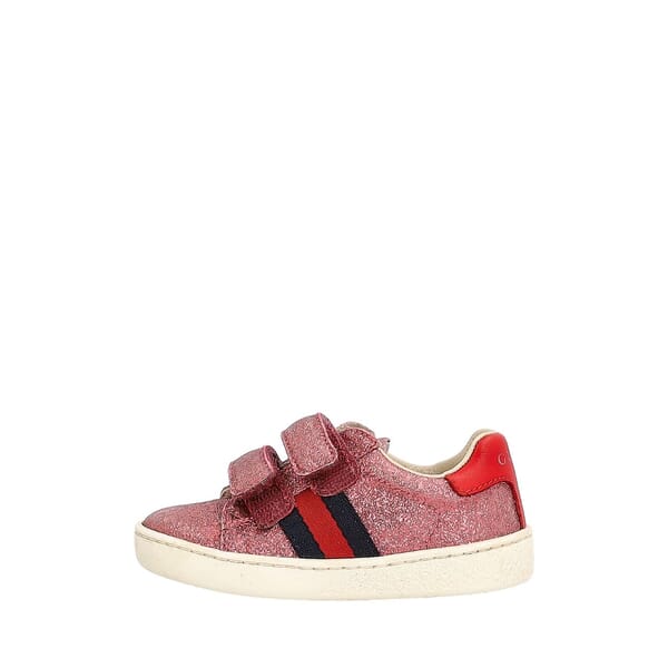 Glitter Baby Web Velcro Sneakers Pink