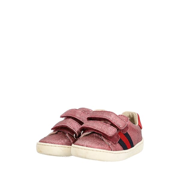 Glitter Baby Web Velcro Sneakers Pink