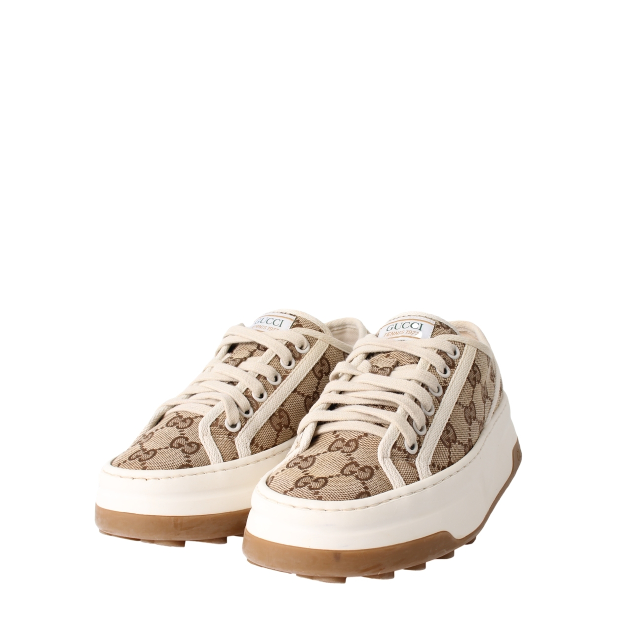 GUCCI Canvas GG Trainer Sneakers Beige | Luxity