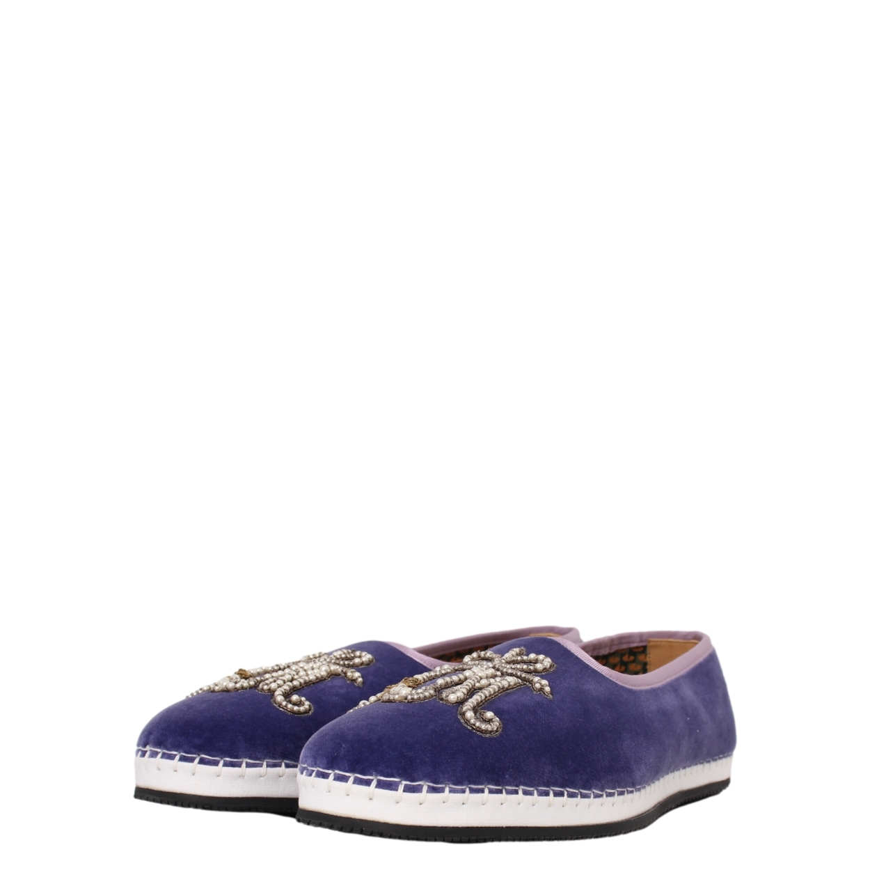 GUCCI Purple Velvet Pearl AM Men\'s Espadrilles Moccasin 7.5 - 8 US Men main image 3