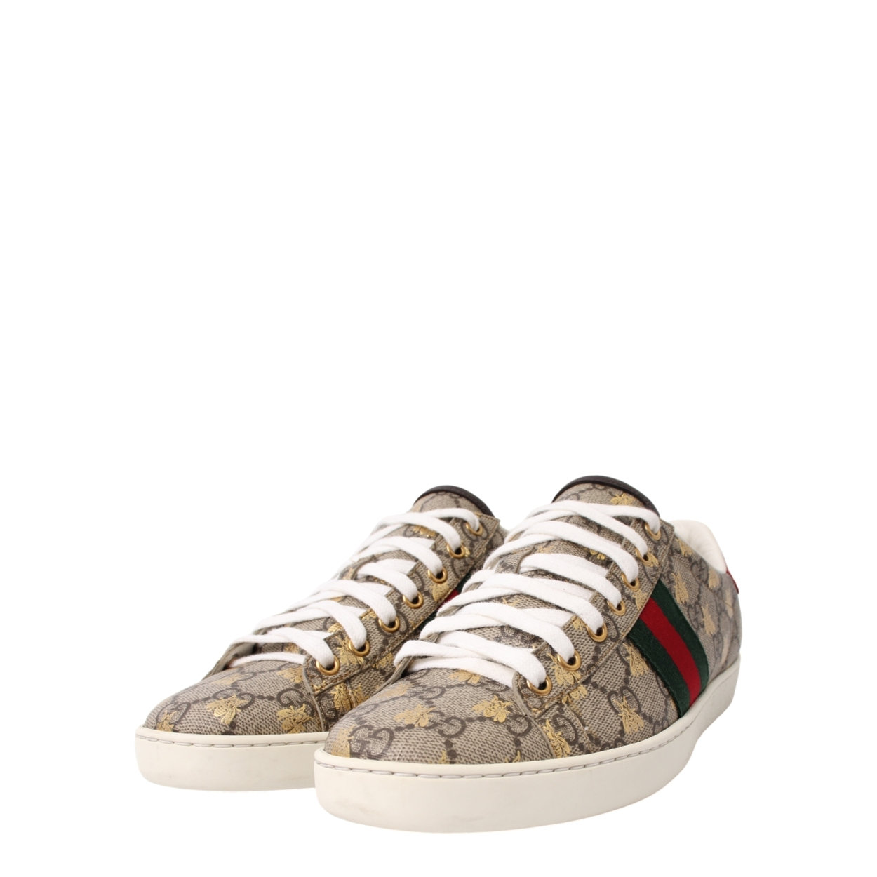 GUCCI Supreme GG Ace Bee Sneakers Beige/Ebony | Luxity
