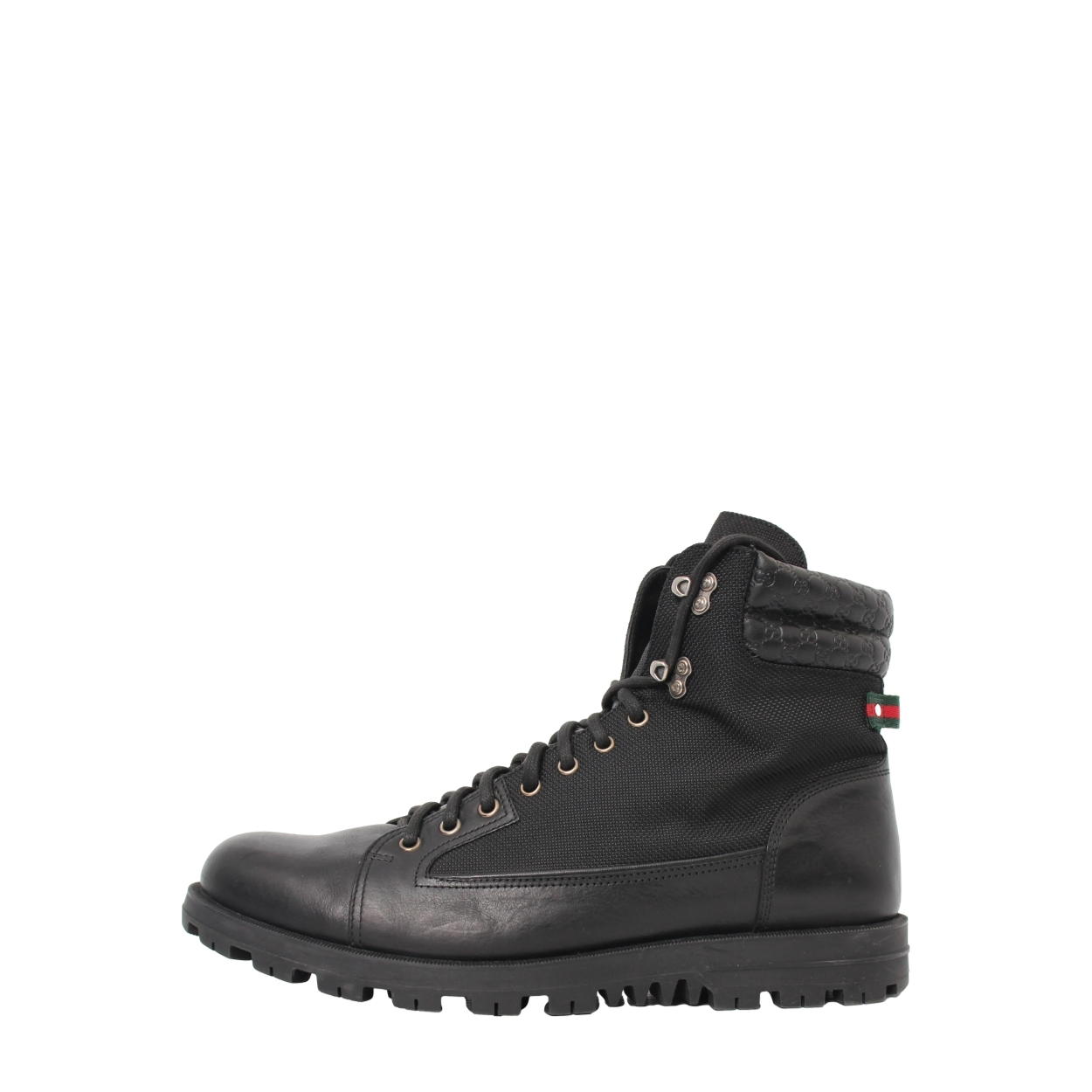 GUCCI Leather/Nylon Boots Black | Luxity