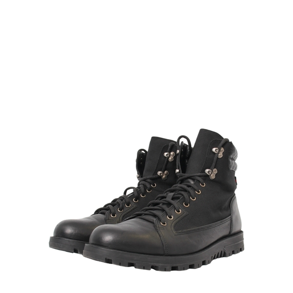 Leather/Nylon Boots Black