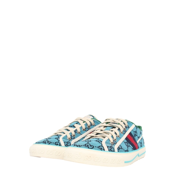 GUCCI Canvas GG 1977 Tennis Sneakers Blue | Luxity