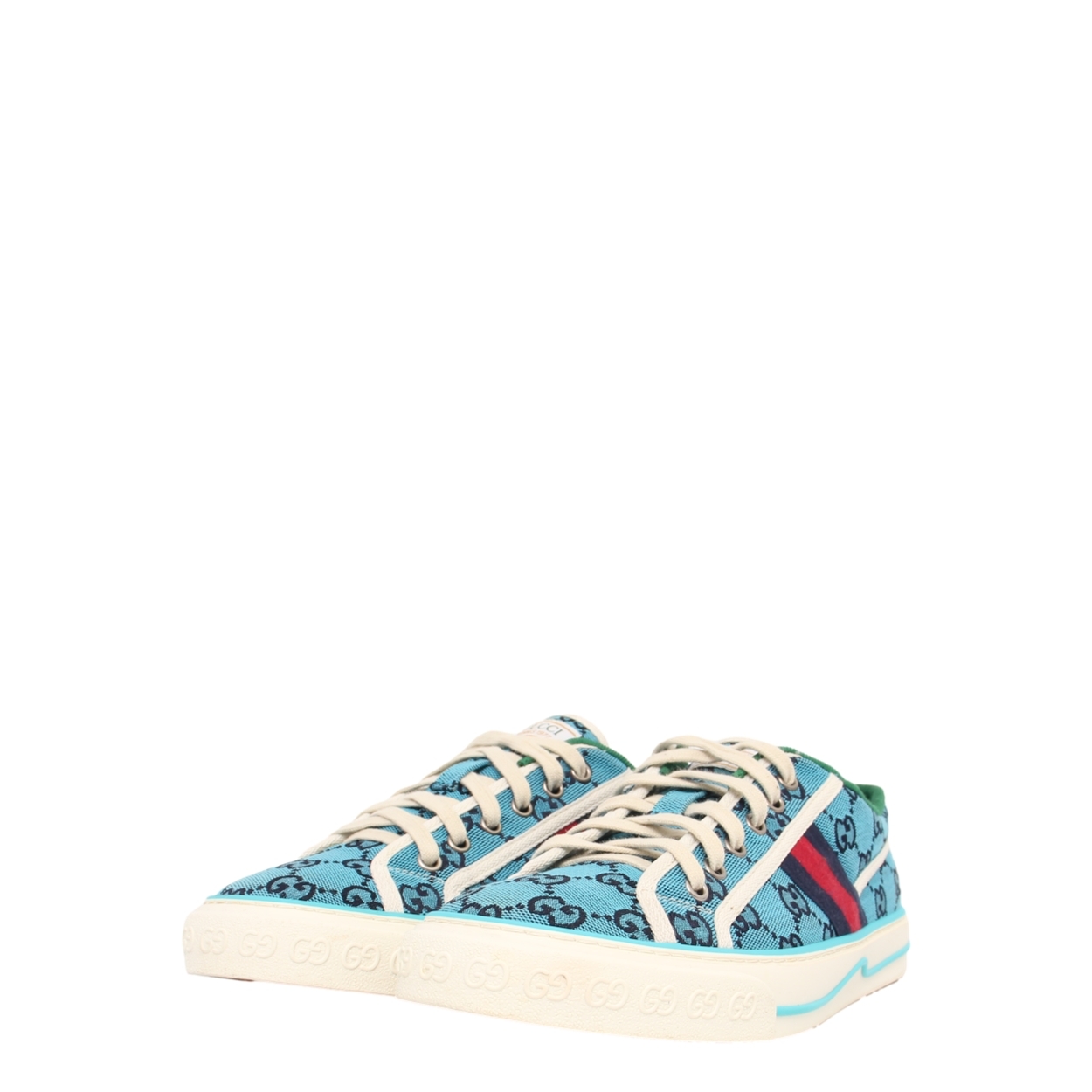 GUCCI Canvas GG 1977 Tennis Sneakers Blue | Luxity