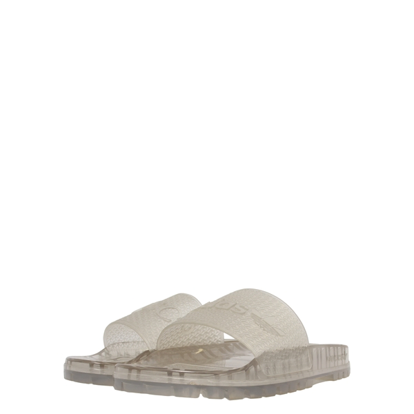 x ADIDAS Rubber Slide Sandals Transparent