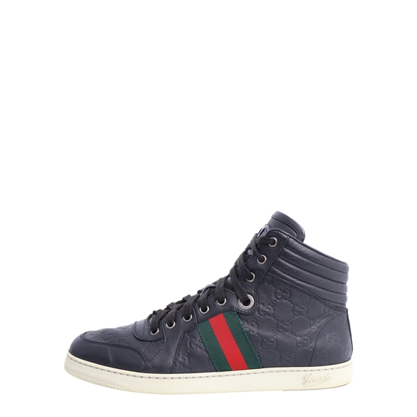 Guccissima Web High Top Sneakers Black