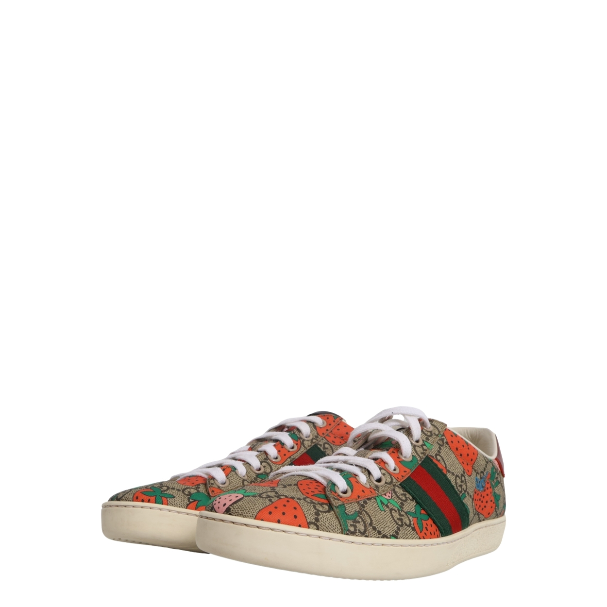 GUCCI Supreme GG Ace Strawberry Print Sneakers Multicolour | Luxity