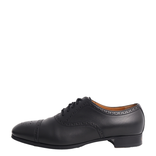 Leather Brogue Oxford Shoes Black