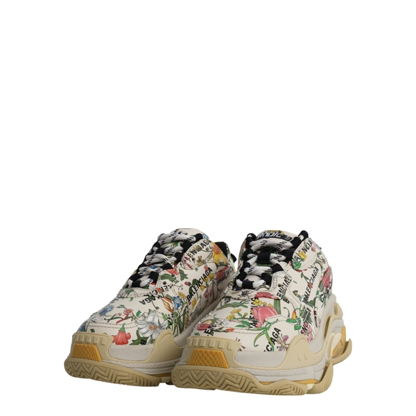 x BALENCIAGA Leather The Hacker Project Triple S Sneakers Floral
