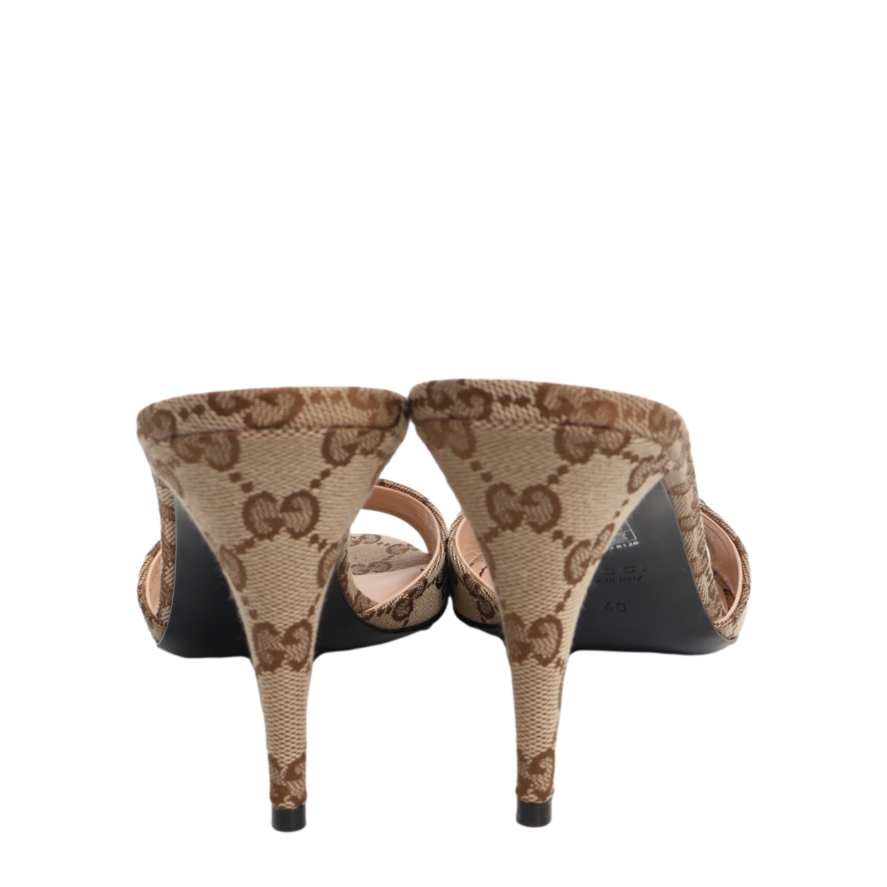 ［セール中］GUCCI ミュール ハワイ限定 24cm相当 ベージュ・パープル GUCCI Canvas GG Horsebit Flat Mules Beige/Brown | Luxity
