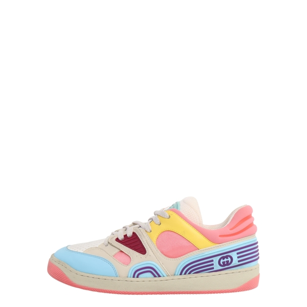 Mixed Material Basket Sneakers Multicolour