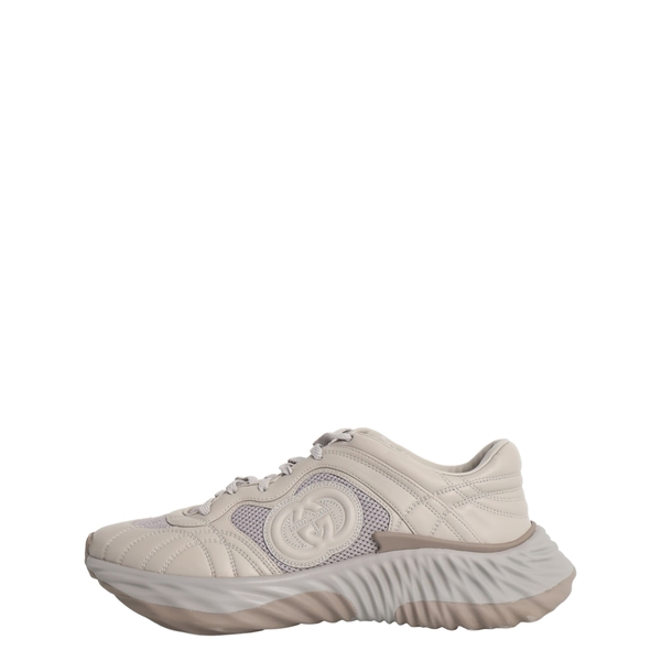 Leather GG Ripple Sneakers Grey