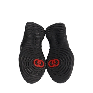 Leather GG Ripple Sneakers Black, view 5