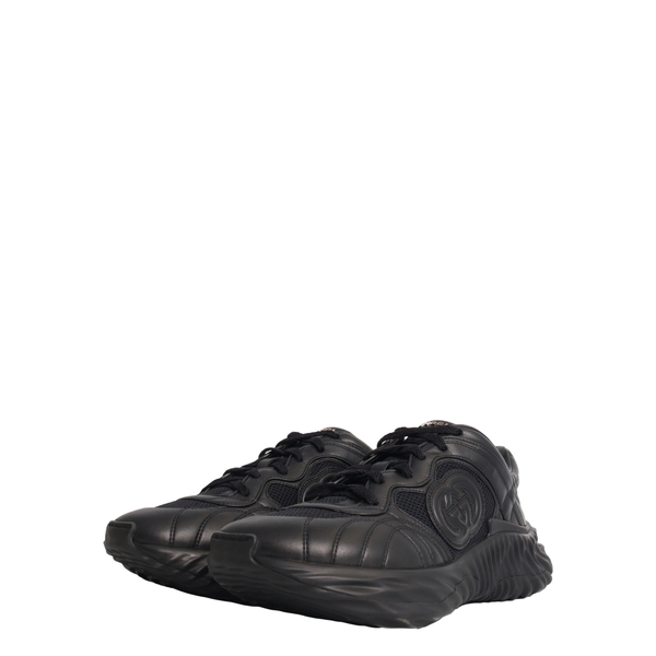 Leather GG Ripple Sneakers Black