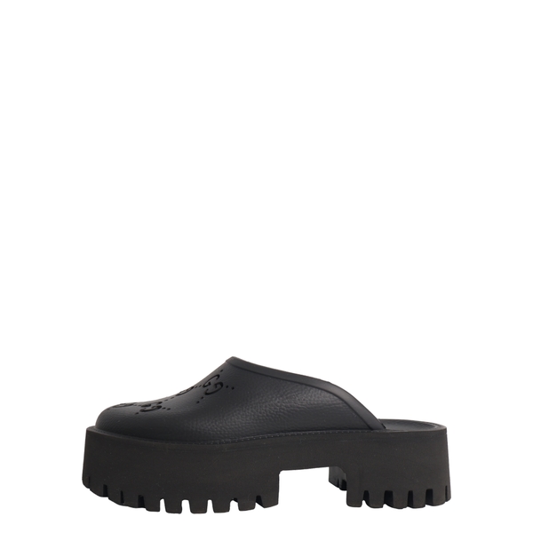 Rubber GG Perforated Platform Slides Black