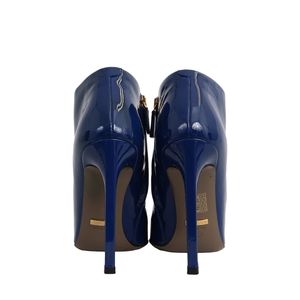 Patent Ankle Boots Blue, view 4