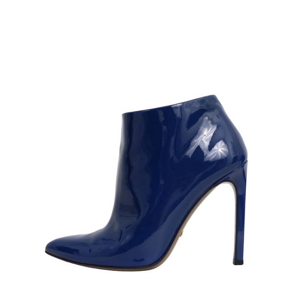 Patent Ankle Boots Blue