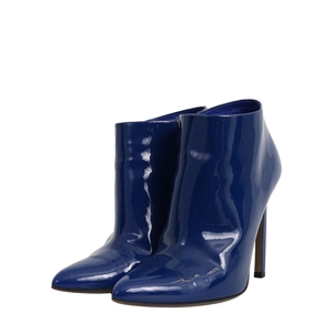 Patent Ankle Boots Blue