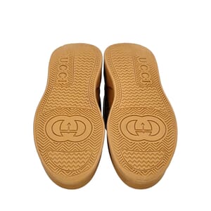 Mixed Material GG Kids Chunky Sneakers Beige/Brown, view 5