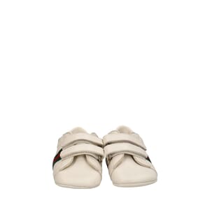 Leather Baby Ace Sneakers White, view 3