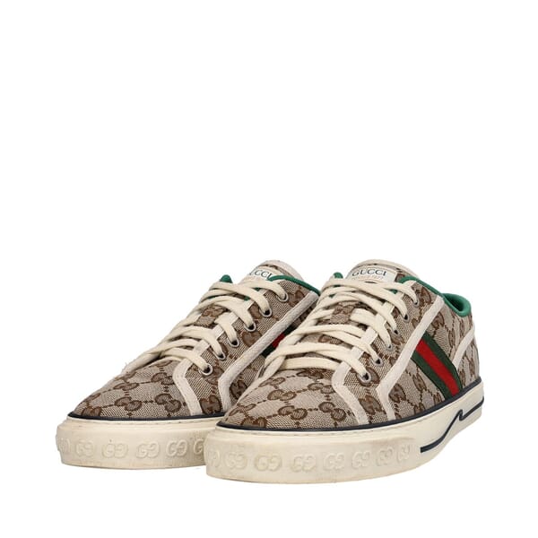 Canvas GG 1977 Tennis Sneakers Beige/Ebony