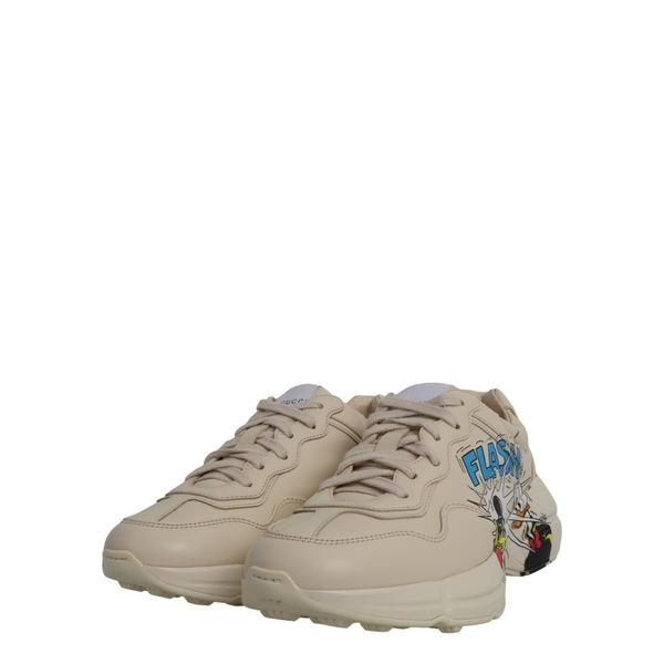 x DISNEY Leather Donald Duck Rhyton Sneakers Ivory