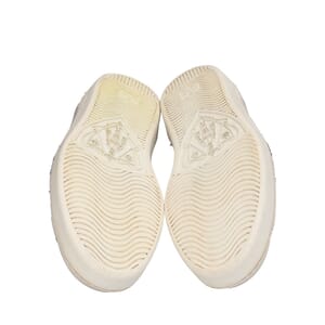 Leather Snake Embroidered Ace Sneakers White, view 5