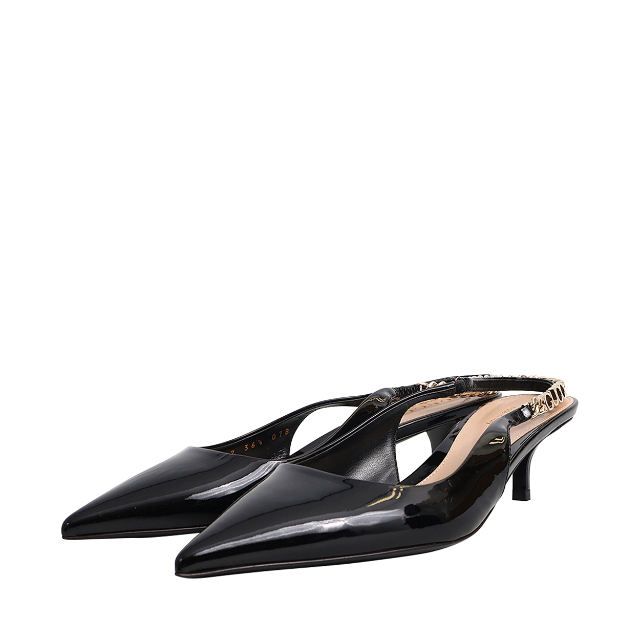 Patent Signoria Slingback Pumps Black