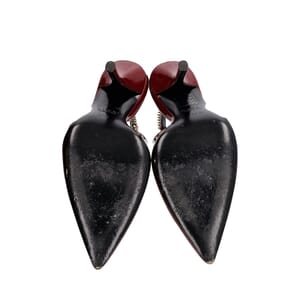 Patent Signoria Slingback Pumps Burgundy, view 4