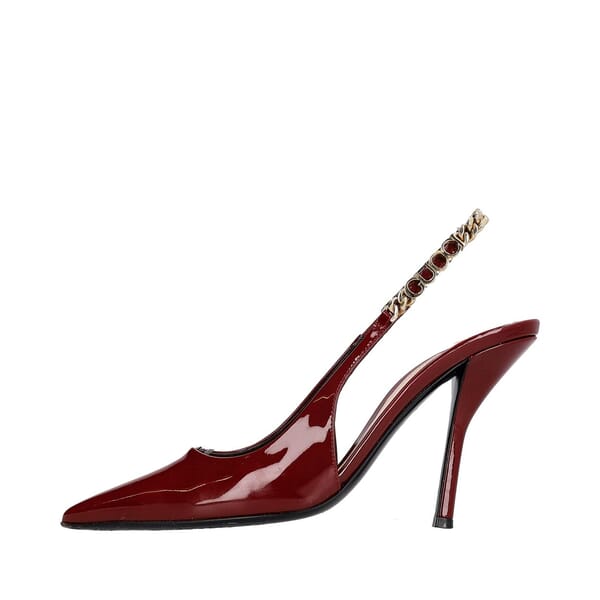 Patent Signoria Slingback Pumps Burgundy